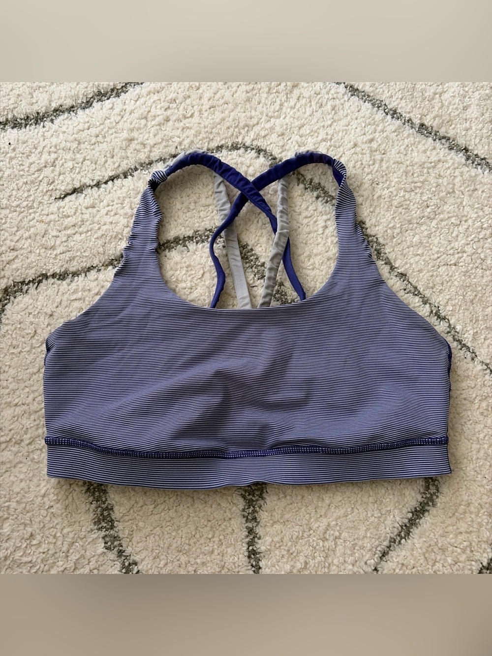 Lululemon Energy BraWee Stripe Bruised Berry